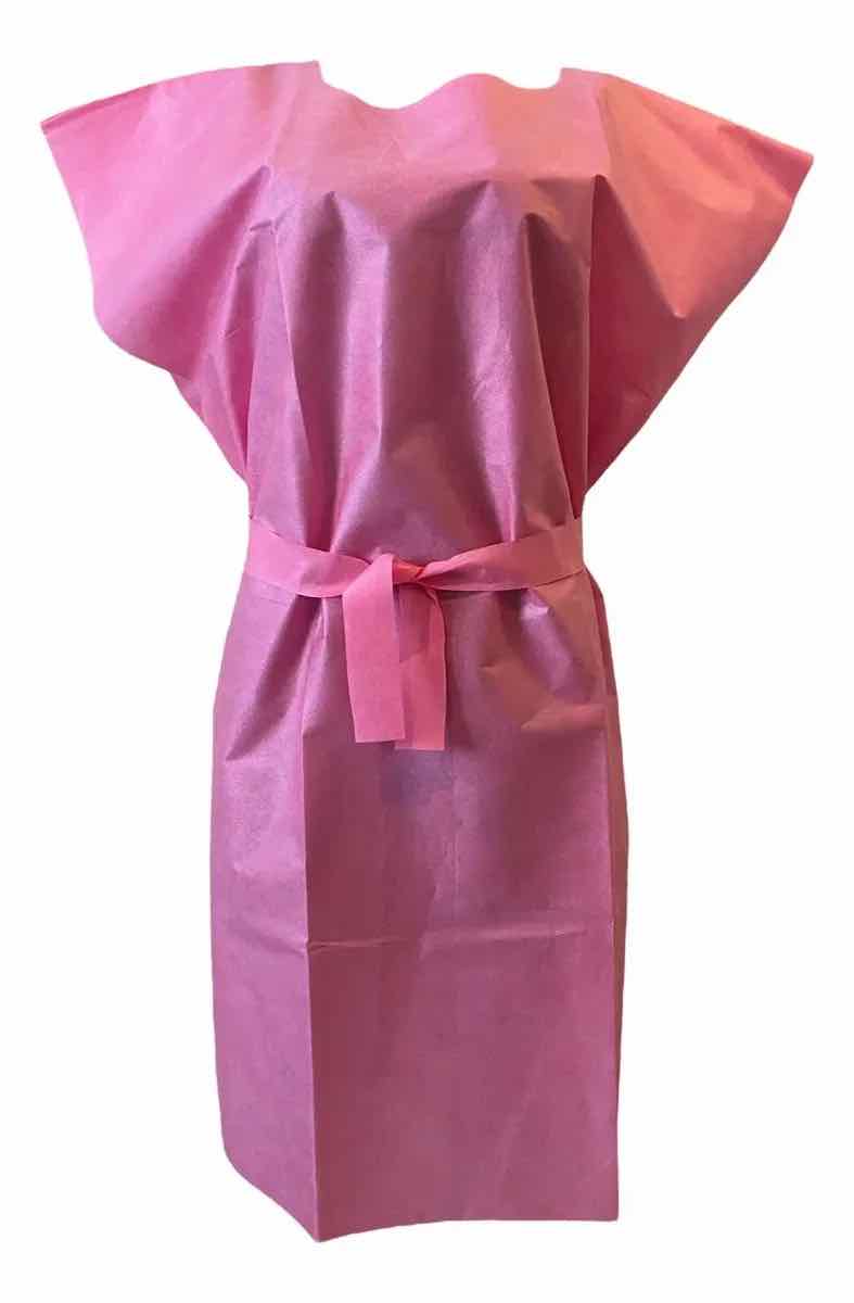 BATA PACIENTE S/MANGA DESECHABLE ROSA SMS 10 PZAS